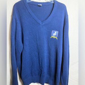 Ted Lasso AFC Richmond Sweater XL Blue V-Neck Licensed Knit Pullover